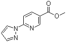 结构式 CAS# 321533-62-4, 6-吡唑-1-基烟酸甲酯; 6-(1H-吡唑-1-基)吡啶-3-甲酸甲酯