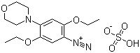 2,5-二乙氧基-4-(4-吗啉基)重氮苯硫酸盐分子结构 (CAS 32178-39-5)