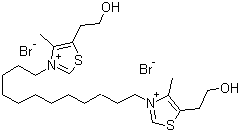 1,12-Bis[4-methyl-5-(2-hydroxyethyl)thiazol-3-ium-3-yl]dodecane dibromide molecular structure (CAS 321915-72-4)