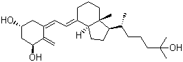 structure of CAS# 32222-06-3, Calcitriol;1alpha,25-Dihydroxycholecalciferol; (5Z,7E)-(1S,3R)-9,10-Secocholesta-5,7,10(19)-triene-1,3,25-triol