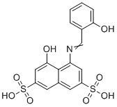 structure of CAS# 32266-60-7, 4-Hydroxy-5-((2-hydroxybenzylidene)amino)naphthalene-2,7-disulfonic acid