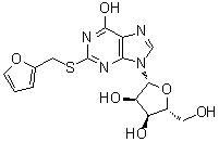 2-(糠基硫基)肌苷分子结构 (CAS 32465-60-4)