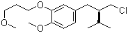 structure of CAS# 324763-39-5, 4-[(2R)-2-(Chloromethyl)-3-methylbutyl]-1-methoxy-2-(3-methoxypropoxy)benzene;Aliskiren inter-1
