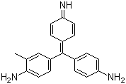 structure of CAS# 3248-93-9, Solvent Red 41;Fuchsin basic; 4-[(4-Aminophenyl)(4-imino-2,5-cyclohexadien-1-ylidene)methyl]-2-methylbenzenamine