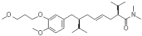 (2S,4E,7R)-7-[[4-Methoxy-3-(3-methoxypropoxy)phenyl]methyl]-N,N,8-trimethyl-2-(1-methylethyl)-4-nonenamide molecular structure (CAS 325154-26-5)