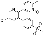 5-Chloro-6'-methyl-3-[4-(methylsulfonyl)phenyl]-2,3'-bipyridine 1'-oxide molecular structure (CAS 325855-74-1)