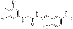 N-(3,5-Dibromo-4-methylphenyl)glycine [(2-hydroxy-5-nitrophenyl)methylene]hydrazide molecular structure (CAS 325970-71-6)