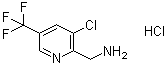 2-Aminomethyl-3-chloro-5-(trifluoromethyl)pyridine hydrochloride molecular structure (CAS 326476-49-7)