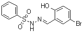 Benzenesulfonic acid [(5-bromo-2-hydroxyphenyl)methylene]hydrazide molecular structure (CAS 326886-05-9)