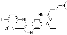 3-Cyano-4-[(3-chloro-4-fluorophenyl)amino]-6-[[4-(N,N-dimethylamino)-1-oxo-2-buten-1-yl]amino]-7-ethoxyquinoline molecular structure (CAS 326894-84-2)