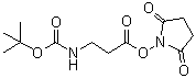 N-叔丁基氧羰基-beta-丙氨酸 N-羟基琥珀酰亚胺酯分子结构 (CAS 32703-87-0)
