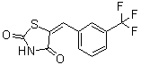 结构式 CAS# 327033-36-3, 5-[[3-(三氟甲基)苯基]亚甲基]-2,4-噻唑烷二酮