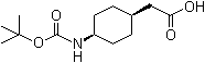 [cis-4-(tert-Butoxycarbonylamino)cyclohexyl]acetic acid molecular structure (CAS 327156-95-6)
