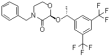 (2S)-2-[(1R)-1-[3,5-Bis(trifluoromethyl)phenyl]ethoxy]-4-(phenylmethyl)-3-morpholinone molecular structure (CAS 327623-36-9)
