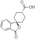 trans-3'-Oxo-spiro[cyclohexane-1,1'(3'H)-isobenzofuran]-4-carboxylic acid molecular structure (CAS 328233-08-5)