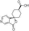 trans-3'-Oxo-spiro[cyclohexane-1,1'(3'H)-furo[3,4-c]pyridine]-4-carboxylic acid molecular structure (CAS 328233-18-7)