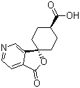 trans-1'-Oxo-spiro[cyclohexane-1,3'(1'H)-furo[3,4-c]pyridine]-4-carboxylic acid molecular structure (CAS 328233-23-4)