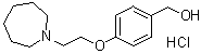 结构式 CAS# 328933-65-9, 4-(2-氮杂环庚烷-1-基乙氧基)苄醇盐酸盐
