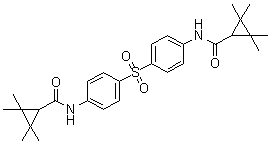 N,N'-(磺酰基二-4,1-亚苯基)二[2,2,3,3-四甲基环丙烷甲酰胺分子结构 (CAS 329059-55-4)