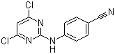 结构式 CAS# 329187-59-9, 4-[(4,6-二氯-2-嘧啶基)氨基]苯腈