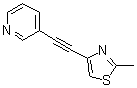 结构式 CAS# 329205-68-7, 3-[(2-甲基-1,3-噻唑-4-基)乙炔基]吡啶