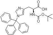 N-Boc-N'-trityl-L-histidine molecular structure (CAS 32926-43-5)