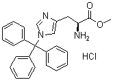 structure of CAS# 32946-56-8, 1-(Triphenylmethyl)-L-histidine methyl ester monohydrochloride