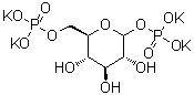 D-Glucopyranose 1,6-bis(dihydrogen phosphate) tetrapotassium salt molecular structure (CAS 32972-45-5)