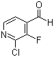 2-Chloro-3-fluoropyridine-4-carboxaldehyde molecular structure (CAS 329794-28-7)