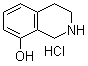 structure of CAS# 32999-38-5, 1,2,3,4-Tetrahydro-8-isoquinolinol hydrochloride