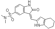 2,3-Dihydro-N,N-dimethyl-2-oxo-3-[(4,5,6,7-tetrahydro-1H-indol-2-yl)methylene]-1H-indole-5-sulfonamide molecular structure (CAS 330161-87-0)
