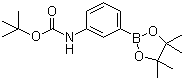 结构式 CAS# 330793-09-4, 3-(叔丁氧羰基氨基)苯硼酸频哪醇酯