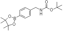 结构式 CAS# 330794-35-9, [[4-(4,4,5,5-四甲基-1,3,2-二氧杂环戊硼烷-2-基)苯基]甲基]氨基甲酸叔丁酯