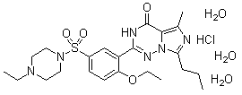 结构式 CAS# 330808-88-3, 伐地那非盐酸盐三水合物