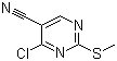 structure of CAS# 33089-15-5, 4-Chloro-2-(methylthio)pyrimidine-5-carbonitrile;4-Chloro-2-methylsulfanyl-pyrimidine-5-carbonitrile