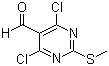 4,6-Dichloro-2-methylsulfanylpyrimidine-5-carbaldehyde  molecular structure (CAS 33097-11-9)