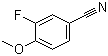 3-氟-4-甲氧基苯腈分子结构 (CAS 331-62-4)