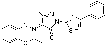 3-甲基-1-(4-苯基-2-噻唑基)-1H-吡唑-4,5-二酮 4-[2-(2-乙氧基苯基)腙]分子结构 (CAS 331244-89-4)