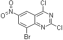 8-溴-2,4-二氯-6-硝基喹唑啉分子结构 (CAS 331647-00-8)