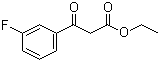 结构式 CAS# 33166-77-7, 3-(3-氟苯基)-3-氧代丙酸乙酯; 3-(3-氟苯基)-3-羰基丙酸乙酯