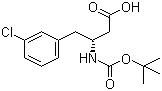 Boc-(R)-3-Amino-4-(3-chlorophenyl)butyric acid  molecular structure (CAS 331763-56-5)