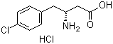 结构式 CAS# 331763-59-8, (R)-3-氨基-4-(4-氯苯基)丁酸盐酸盐