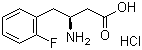 (S)-3-氨基-4-(2-氟苯基)丁酸盐酸盐分子结构 (CAS 331763-61-2)