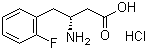 structure of CAS# 331763-62-3, (R)-3-Amino-4-(2-fluorophenyl)butanoic acid hydrochloride;(betaR)-beta-Amino-2-fluorobenzenebutanoic acid hydrochloride
