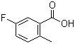 structure of CAS# 33184-16-6, 5-Fluoro-2-methylbenzoic acid;5-Fluoro-o-toluic acid