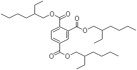 结构式 CAS# 3319-31-1, 偏苯三酸三辛酯; 偏苯三酸三(2-乙基己酯)