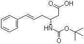 (3R)-3-[[(tert-Butoxy)carbonyl]amino]-6-phenyl-5-hexenoic acid molecular structure (CAS 332064-73-0)