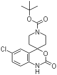 6-氯-1,2-二氢-2-氧代螺[4H-3,1-苯并恶嗪-4,4'-哌啶]-1'-羧酸叔丁酯分子结构 (CAS 332187-61-8)