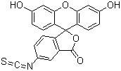 异硫氰酸荧光素酯分子结构 (CAS 3326-32-7)