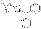 structure of CAS# 33301-41-6, 1-(Diphenylmethyl)-3-azetidinyl methanesulfonate;1-Benzhydrylazetidin-3-yl methanesulfonate; Methanesulfonic acid 1-benzhydryl-azetidin-3-yl ester
